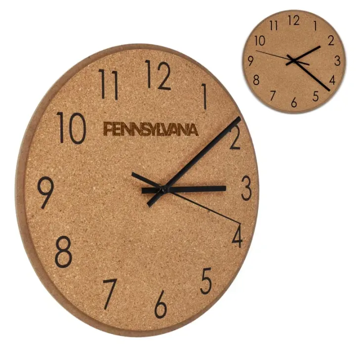Cork wall clock - LT91101 (gadzety reklamowe)